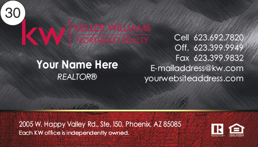 Keller Williams Business Card front 30